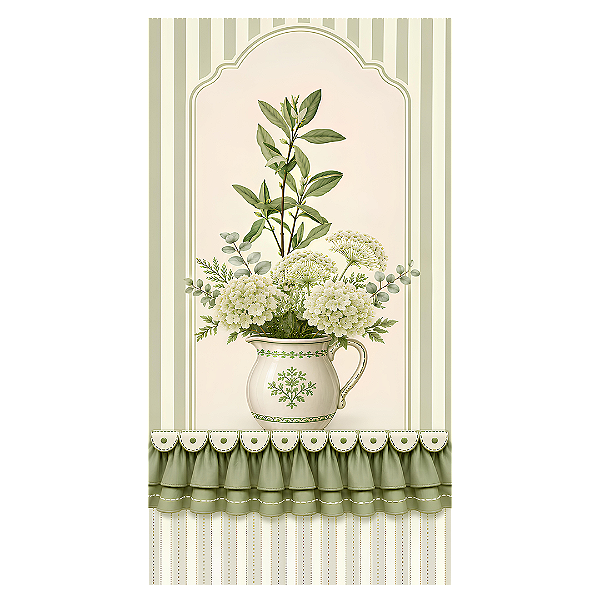 Capa Faixa Lateral Sublimado - Floral Verde