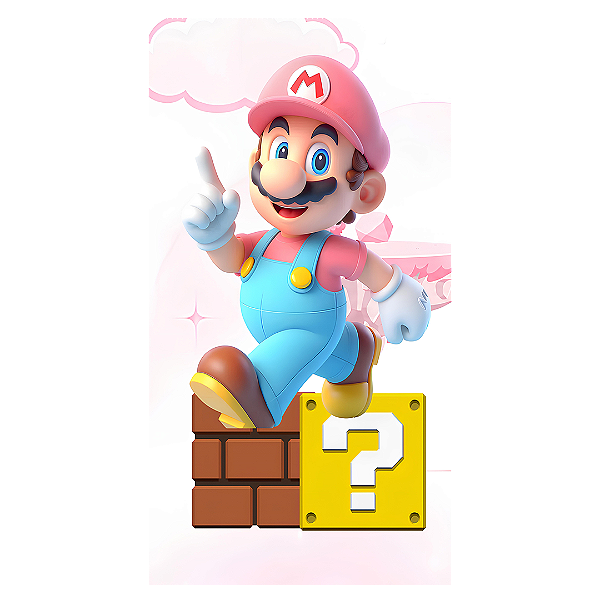 Capa Faixa Lateral Sublimado - Super Mario