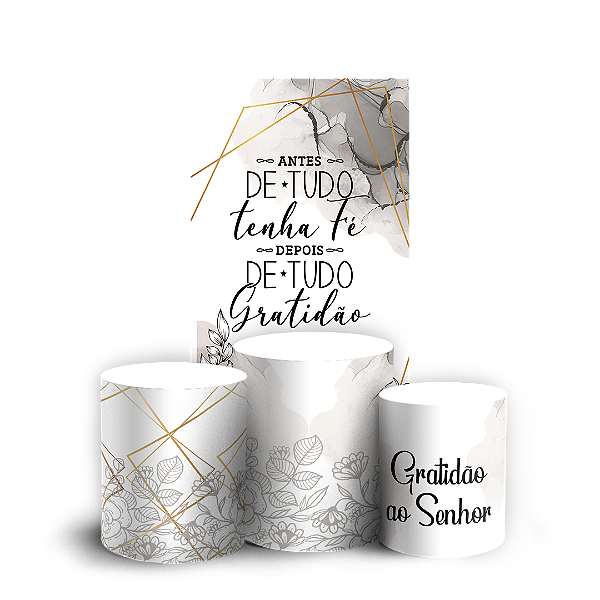 Capas Faixa Lateral e Trio Cilindro Sublimado Veste Fácil - Gratidão