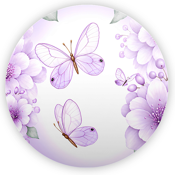 Capa Painel Redondo Sublimado - Borboleta