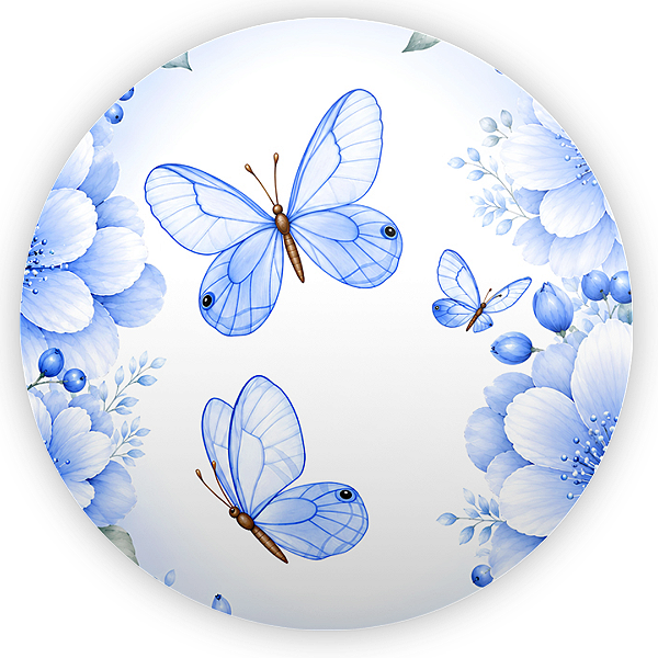 Capa Painel Redondo Sublimado - Borboleta