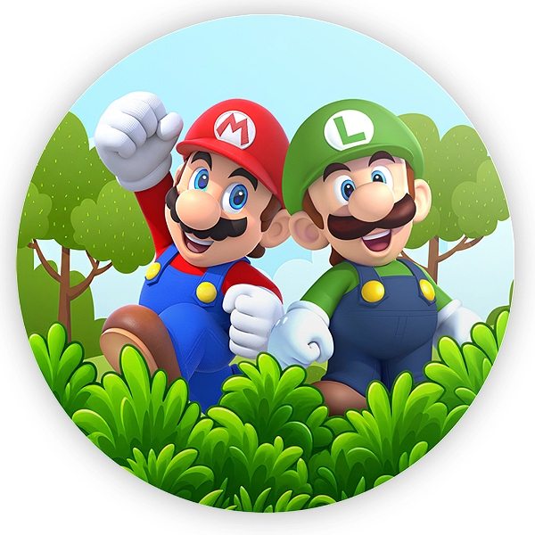Capa Painel Redondo Sublimado - Super Mario