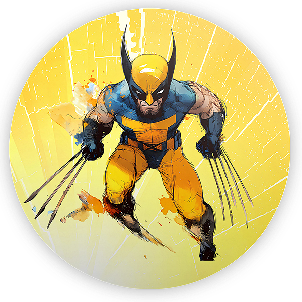 Capa Painel Redondo Sublimado - Wolverine