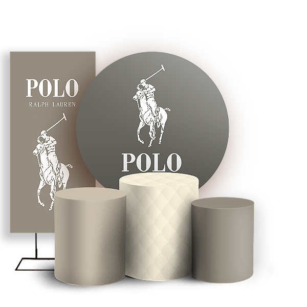 Capas Painel Redondo Trio Cilindro e Faixa Lateral Sublimado - Ralph Lauren Polo