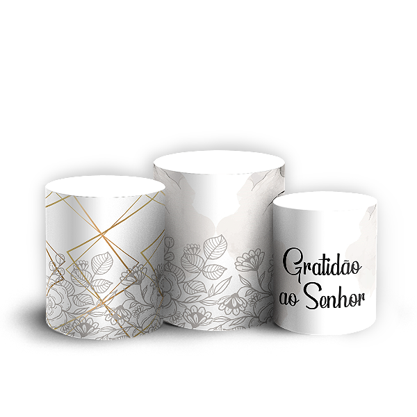 Capas Trio Cilindro Sublimado Veste Fácil - Gratidão