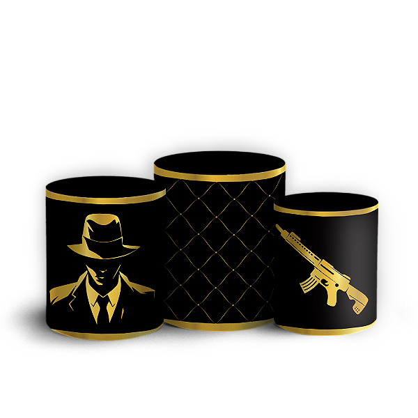 Capas Trio Cilindro Sublimado Veste Fácil - Poderoso Chefao
