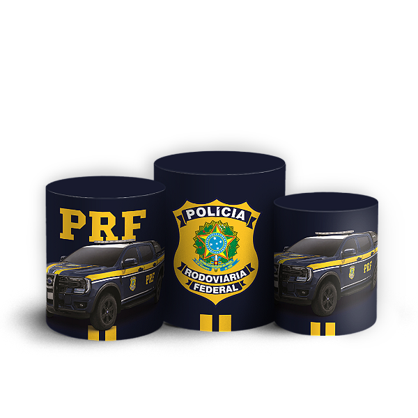 Capas Trio Cilindro Sublimado Veste Fácil - Policia - Prf