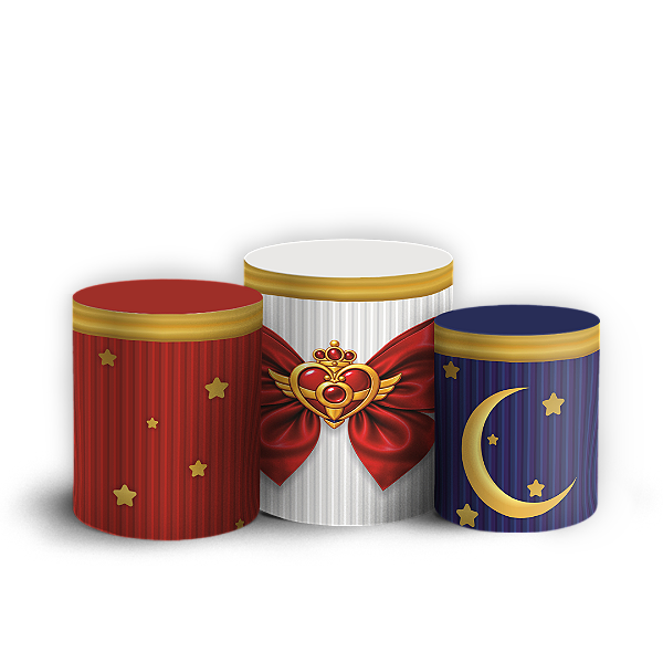 Capas Trio Cilindro Sublimado Veste Fácil - Sailor Moon