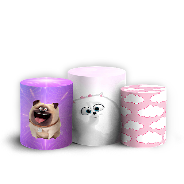 Capas Trio Cilindro Sublimado Veste Fácil - A Vida Secreta dos Animais
