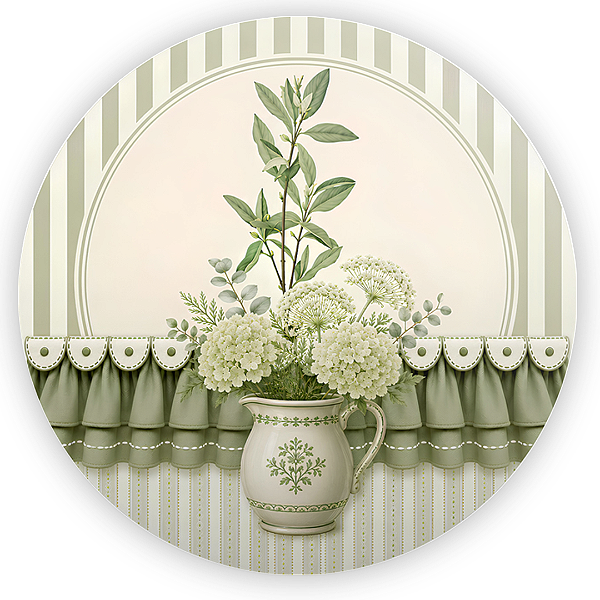 Capa Mini Painel Sublimado - Floral Verde