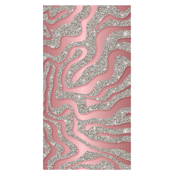 Capa Faixa Lateral Sublimado - Glitter Rosa e Prata