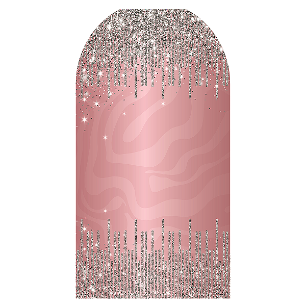 Capa Faixa Lateral Sublimado - Glitter Rosa e Prata