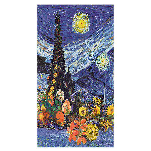Capa Faixa Lateral Sublimado - Noite Estrelada Van Gogh