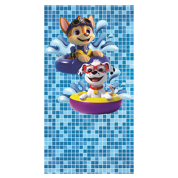 Capa Faixa Lateral Sublimado - Patrulha Canina - Pool Party