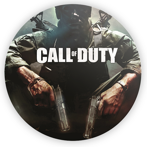 Capa Painel Redondo Sublimado - Call Of Duty