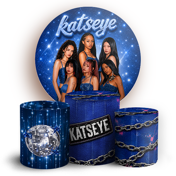 Capas Painel Redondo e Trio Cilindro Sublimado - Katseye