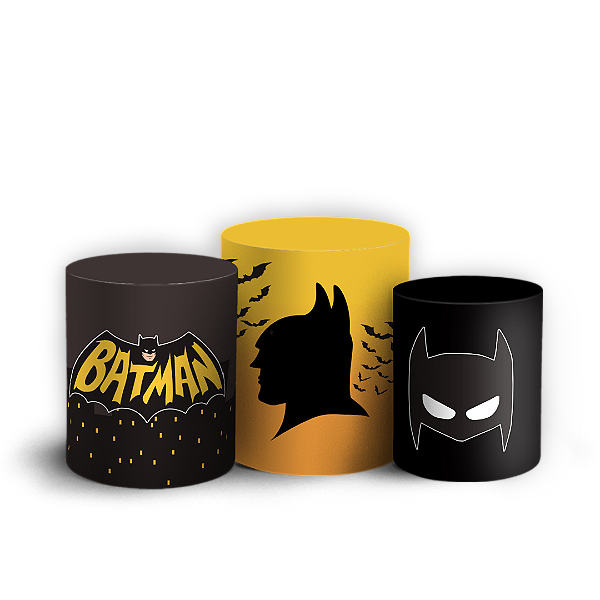 Capas Trio Cilindro Sublimado Veste Fácil - Batman