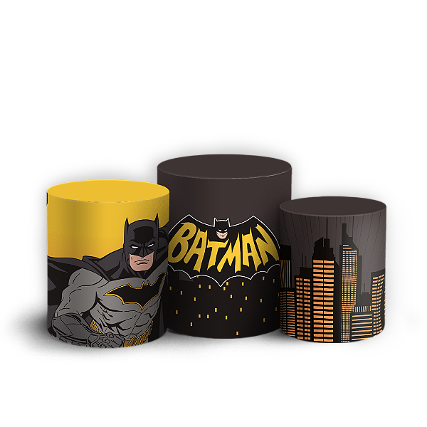 Capas Trio Cilindro Sublimado Veste Fácil - Batman