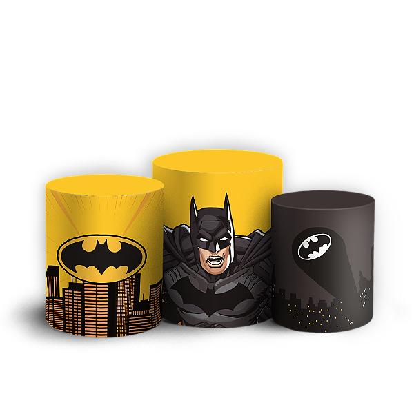 Capas Trio Cilindro Sublimado Veste Fácil - Batman