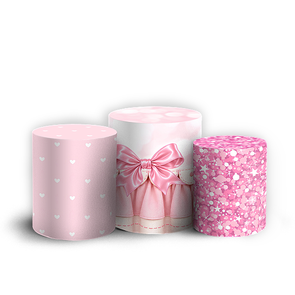 Capas Trio Cilindro Sublimado Veste Fácil - Laços