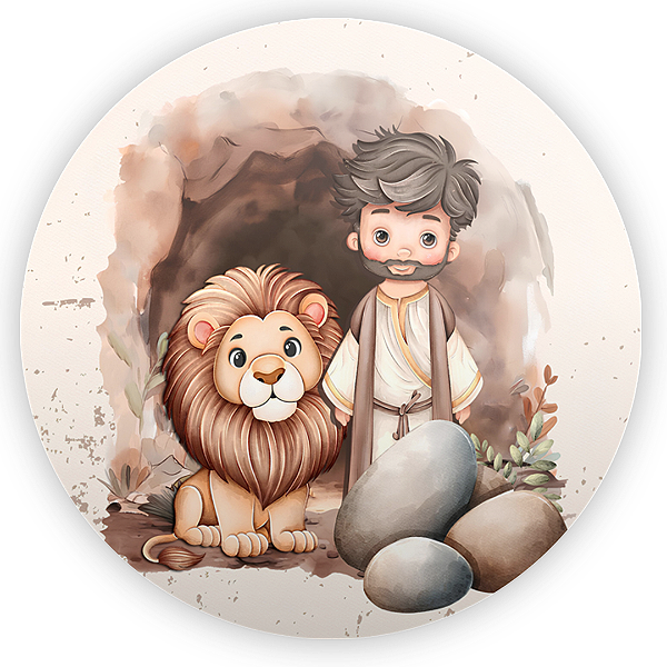 Capa Mini Painel Sublimado - Daniel na Cova dos Leões