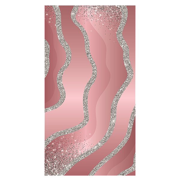 Capa Mini Faixa Lateral Sublimado - Glitter Rosa e Prata