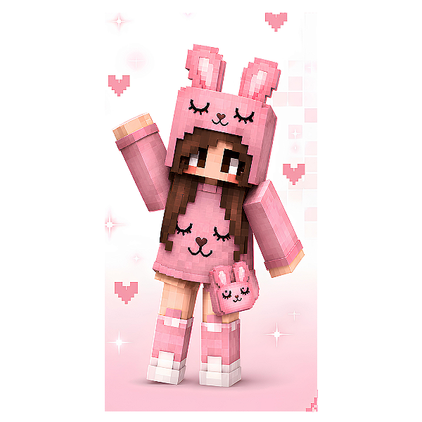 Capa Faixa Lateral Sublimado - Minecraft