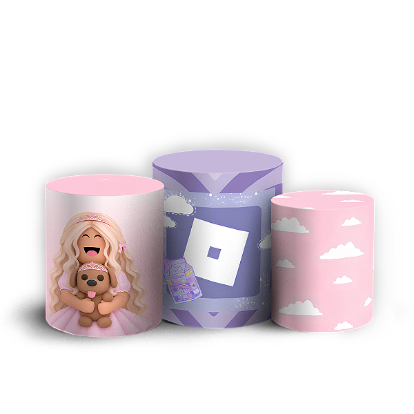 Capas Trio Cilindro Sublimado Veste Fácil - Roblox