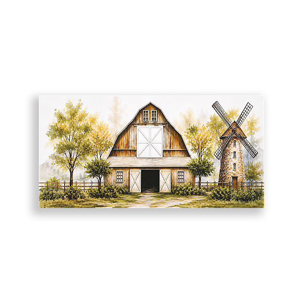 Capa Painel Retangular Sublimado - Fazendinha