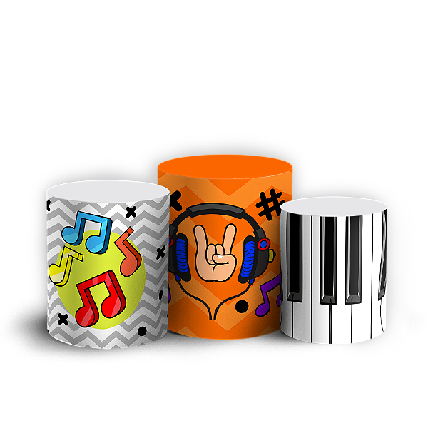 Capas Trio Cilindro Sublimado Veste Fácil - Musical