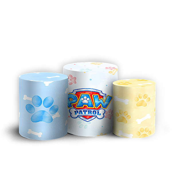 Capas Trio Cilindro Sublimado Veste Fácil - Patrulha Canina