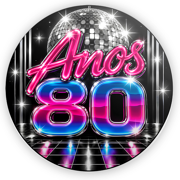 Capa Mini Painel Sublimado - Anos 80
