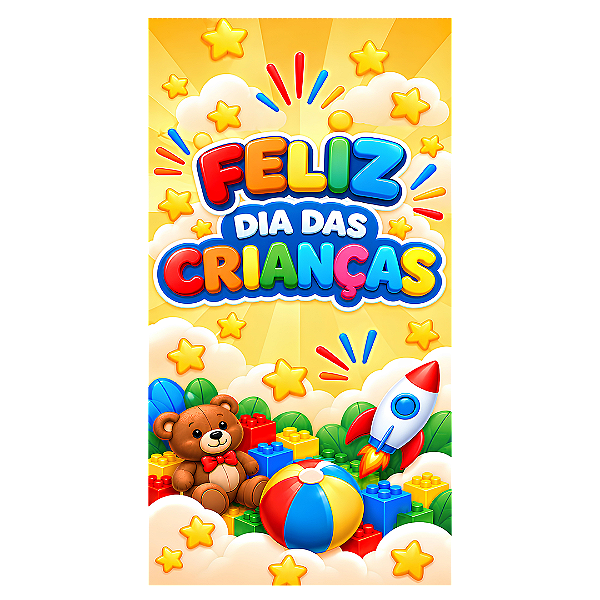 Capa Faixa Lateral Sublimado - Dia das Crianças