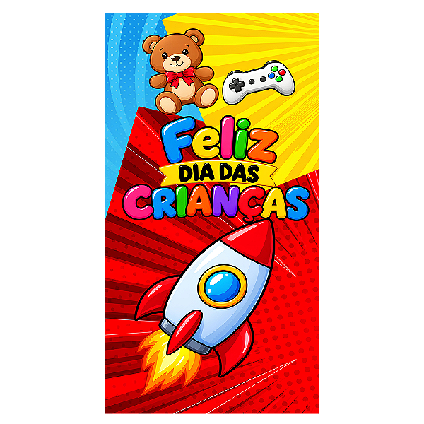 Capa Faixa Lateral Sublimado - Dia das Crianças