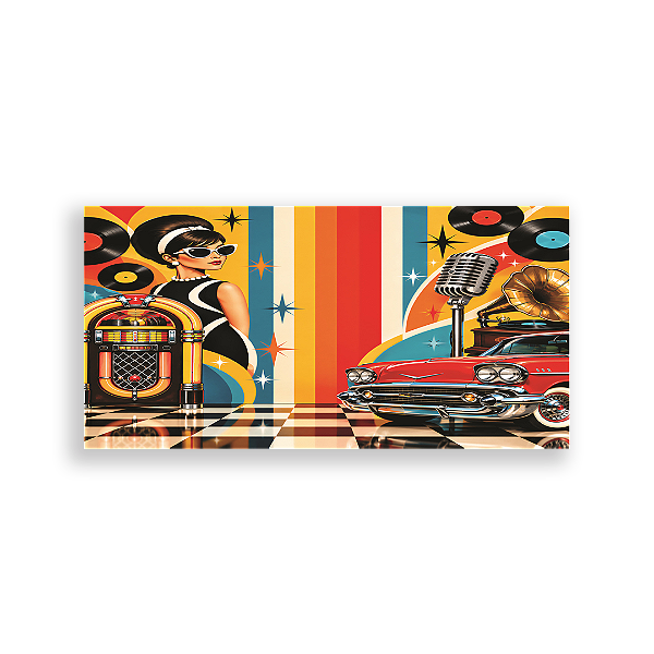 Capa Painel Retangular Sublimado - Anos 60