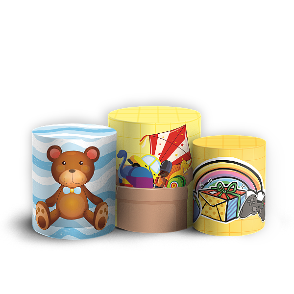 Capas Trio Cilindro Sublimado Veste Fácil - Dia das Crianças