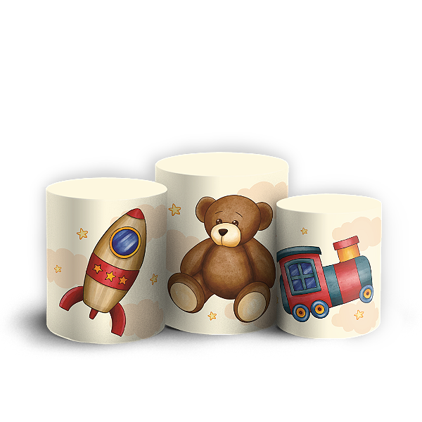 Capas Trio Cilindro Sublimado Veste Fácil - Dia das Crianças