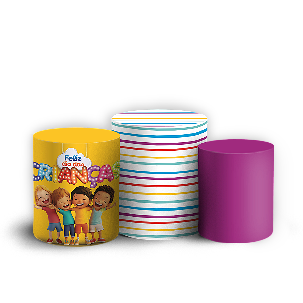 Capas Trio Cilindro Sublimado Veste Fácil - Dia das Crianças