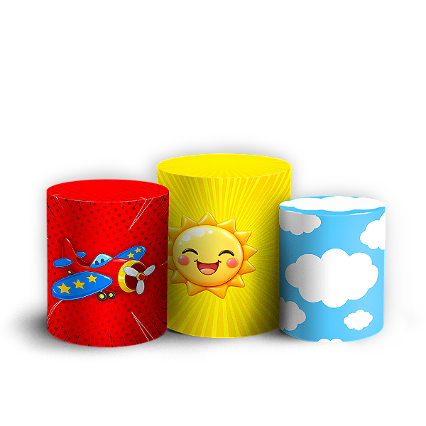 Capas Trio Cilindro Sublimado Veste Fácil - Dia das Crianças