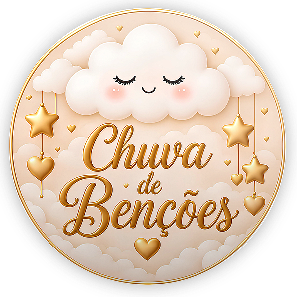 Capa Painel Redondo Sublimado - Chuva de Bênçãos
