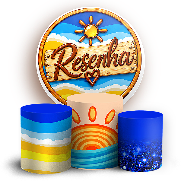 Capas Painel Redondo e Trio Cilindro Sublimado - Resenha