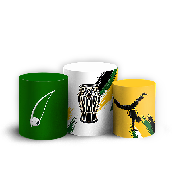 Capas Trio Cilindro Sublimado Veste Fácil - Capoeira