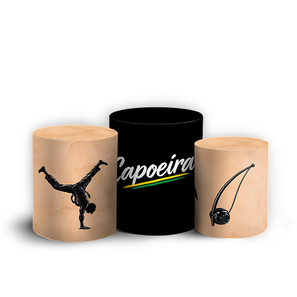 Capas Trio Cilindro Sublimado Veste Fácil - Capoeira