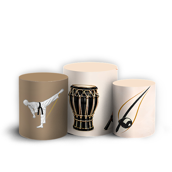 Capas Trio Cilindro Sublimado Veste Fácil - Capoeira