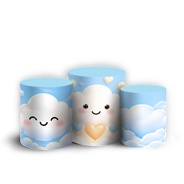 Capas Trio Cilindro Sublimado Veste Fácil - Chuva de Bênçãos