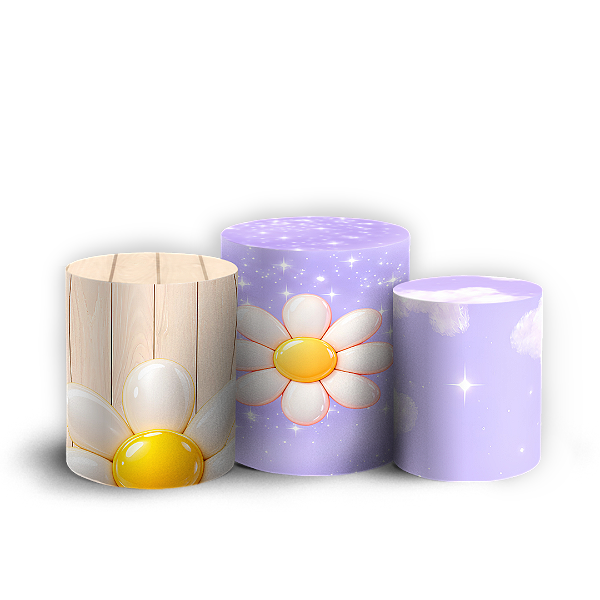 Capas Trio Cilindro Sublimado Veste Fácil - Margarida Disney