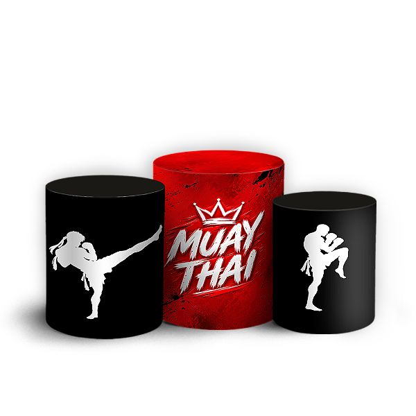 Capas Trio Cilindro Sublimado Veste Fácil - Muay Thai