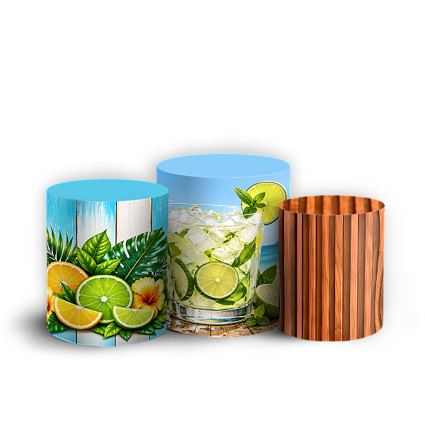 Capas Trio Cilindro Sublimado Veste Fácil - Resenha Tropical