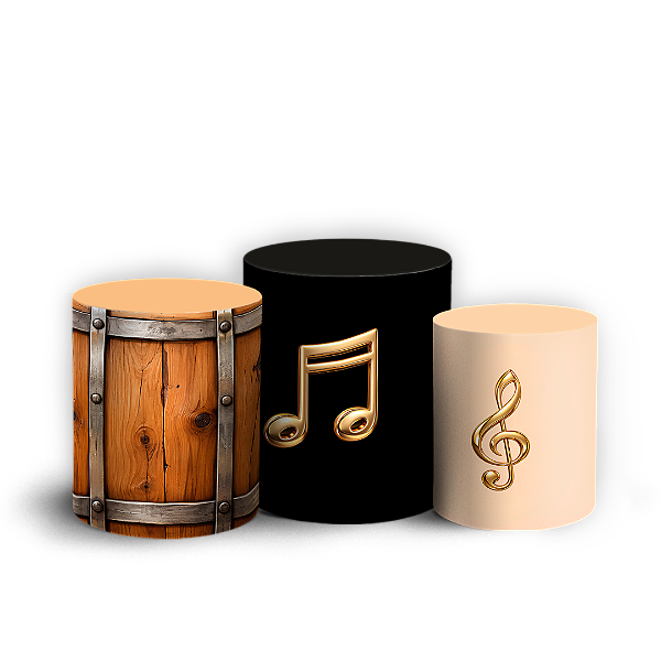 Capas Trio Cilindro Sublimado Veste Fácil - Roda de Samba