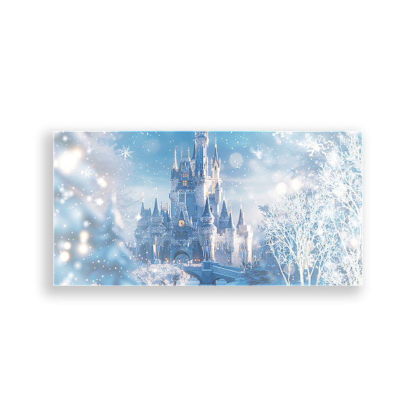 Capa Painel Retangular Sublimado - Castelo Azul Disney